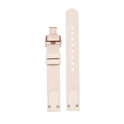 WUWMTUTCK Nylon-Canvas-Uhrenarmband, passend for DW, passend for Daniel, passend for Wellington Spring, Pastellfarben, 12 mm, 14 mm, rosa, cremefarben, schwarz, grün, mit Nieten-Damenarmband(Off-white WUWMTUTCK Nylon-Canvas-Uhrenarmband, passend for DW, passend for Daniel, passend for Wellington Spring, Pastellfarben, 12 mm, 14 mm, rosa, cremefarben, schwarz, grün, mit Nieten-Damenarmband(Off-white von WUWMTUTCK