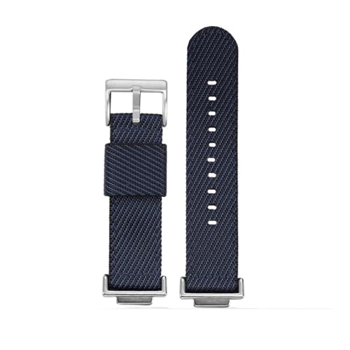 WUWMTUTCK Nylon Canvas Uhrenarmband passend for CASIO DW5600 GWb5600 GWM5610 GM5600 Blau Schwarz Grau Rot Cyan Khaki Herrenarmband Silber Adapter(Black blue-S,GM5600) von WUWMTUTCK