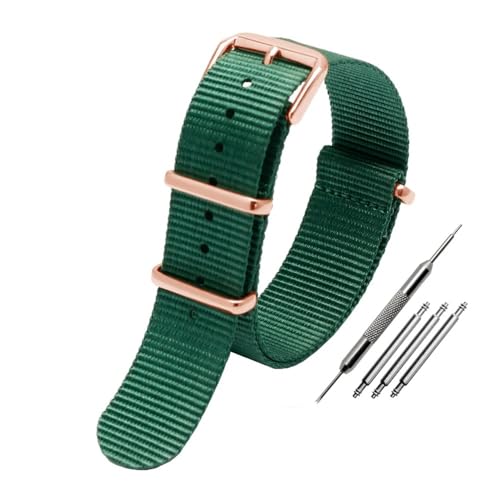WUWMTUTCK Universelles Nylon-Canvas-Uhrenarmband, passend for DW, passend for Briston, passend for Rolex, 18 mm, 20 mm, 22 mm, Schwarz, Rot, Grün, Khaki, Blau, Sport-Armband for Herren und Damen(Green WUWMTUTCK Universelles Nylon-Canvas-Uhrenarmband, passend for DW, passend for Briston, passend for Rolex, 18 mm, 20 mm, 22 mm, Schwarz, Rot, Grün, Khaki, Blau, Sport-Armband for Herren und Damen(Green von WUWMTUTCK