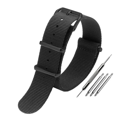 WUWMTUTCK Universelles Nylon-Canvas-Uhrenarmband, passend for DW, passend for Briston, passend for Rolex, 18 mm, 20 mm, 22 mm, Schwarz, Rot, Grün, Khaki, Blau, Sport-Armband for Herren und Damen(Black WUWMTUTCK Universelles Nylon-Canvas-Uhrenarmband, passend for DW, passend for Briston, passend for Rolex, 18 mm, 20 mm, 22 mm, Schwarz, Rot, Grün, Khaki, Blau, Sport-Armband for Herren und Damen(Black von WUWMTUTCK