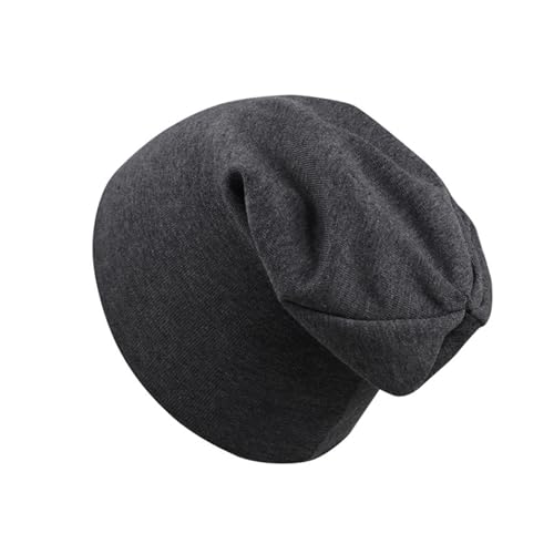 WUWYOUWL Baby Beanie Hut, Herbst und Winter Baumwolle Cap Weiche Doppelschichtige Hip-Hop Hut für Unisex Baby Aged 1-3 (DE/NL/SE/PL, Alter, Einheitsgröße, Dunkelgrau) von WUWYOUWL