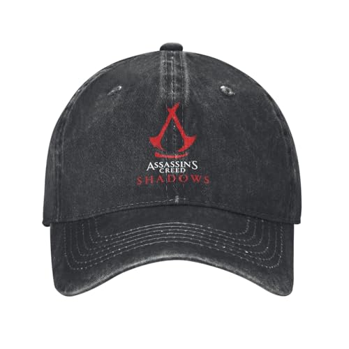 WUYIJGCS Klassische Assassins Advanture Games Creeds s Vintage Distressed Denim Washed Action Snapback Hut Unisex Outdoor Reisen Soft Essential für den Sommer von WUYIJGCS
