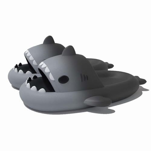 WUYISTAR Kinder Hai Hausschuhe Mädchen Hai Pantoffeln Kleinkind Duschpantoffeln Rutschfeste Strand Duschen Sandalen Flip Flop Pool Dusche Schuhe Grau Schwarz WUYISTAR Kinder Hai Hausschuhe Mädchen Hai Pantoffeln Kleinkind Duschpantoffeln Rutschfeste Strand Duschen Sandalen Flip Flop Pool Dusche Schuhe Grau Schwarz von WUYISTAR