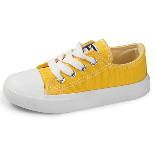 WUYOR Kinder Turnschuhe Jungen und Mädchen Segeltuchschuhe lässig leichte Schuhe Klassische Turnschuhe von WUYOR