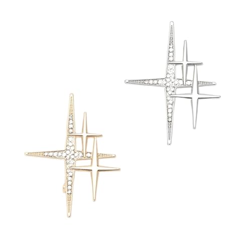 2 Stück Kragennadeln for Frauen Kreuzbroschen for Kragen Unisex Casual Brosche Anstecknadeln Partyzubehör Für Kleidung von WUYXTO