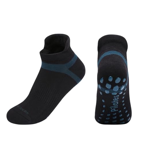 WUYXTO 2 Paar Frauen Anti-Rutsch-Yoga-Socken Damen Fitness Pilates Socken for Tanz Ballett Baumwollsocken for das Fitnessstudio Für Damen Pilates(A-Green,EUR 35-40 US 4.5-8.5) von WUYXTO