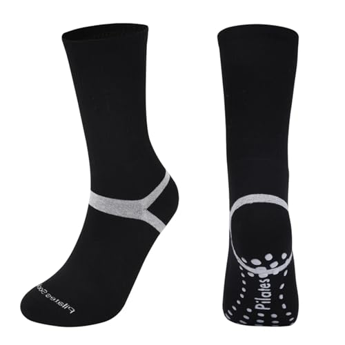 WUYXTO 2 Paar Frauen Anti-Rutsch-Yoga-Socken Damen Fitness Pilates Socken for Tanz Ballett Baumwollsocken for das Fitnessstudio Für Damen Pilates(B-White,EUR 39-43 US 6.5-8) von WUYXTO