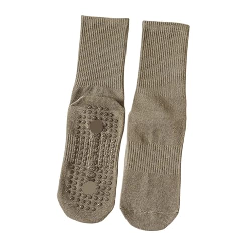 WUYXTO 3 Pairs Baumwolle Mid-kalb Einfarbig Silikon Non-slip Sport Strümpfe Fitness Pilates Yoga Socken Frauen Tanz socken Boden Für Damen Pilates(Green) von WUYXTO