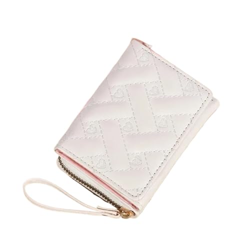 WUYXTO Damen-Geldbörse, Münzgeldbörse, dreifach Faltbarer Kartenhalter, Geldbörse mit Mehreren Kartenfächern, Damen-Geldbörse Für Geldbeutel Damen(White) von WUYXTO