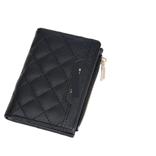 WUYXTO Damen-Geldbörse, kurz, Damen-Geldbörse, Geldbörse mit Mehreren Karten, Reißverschluss, Null-Geldbörse Für Geldbeutel Damen(Black) von WUYXTO