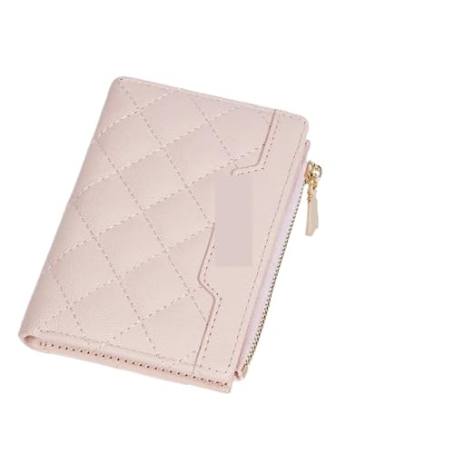 WUYXTO Damen-Geldbörse, kurz, Damen-Geldbörse, Geldbörse mit Mehreren Karten, Reißverschluss, Null-Geldbörse Für Geldbeutel Damen(Pink) von WUYXTO