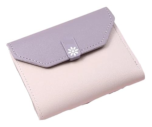WUYXTO Frauen Brieftasche Geld Tasche Damen Kurze Leder Karte Halter Mädchen Kleine Kupplung Geldbörse Münze Handtaschen Frauen Taschen Für Geldbeutel Damen(Purple) von WUYXTO