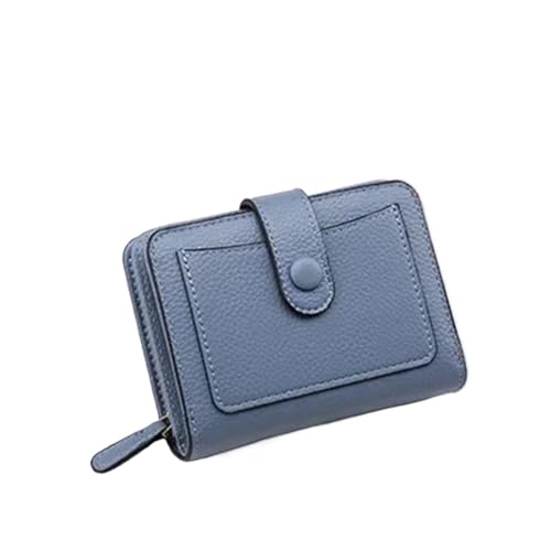 WUYXTO Frauen Geldbörsen Kleine Mini Geldbörse Haspe Kartenhalter Dame Geldbörse Reißverschluss Weibliche Lederschnalle Für Geldbeutel Damen(Blue) von WUYXTO