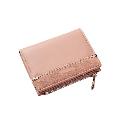 WUYXTO Frauen Geldbörsen Leder Weibliche Geldbörse Multi-Kartenhalter Münze Kurze Geldbörsen Schlanke Kleine Geldbörse Reißverschluss Haspe Für Geldbeutel Damen(Brown) von WUYXTO