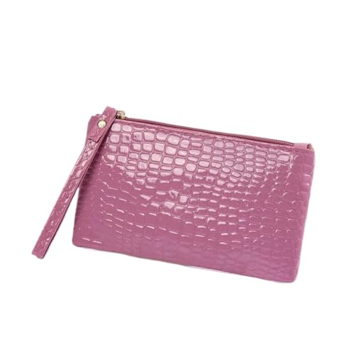 WUYXTO Frauen PU Lange Casual Brieftasche Leder Geldbörse Weiblichen Beutel Handgelenk Taschen Zipper Kreditkarte Halter Für Geldbeutel Damen(Purple) von WUYXTO