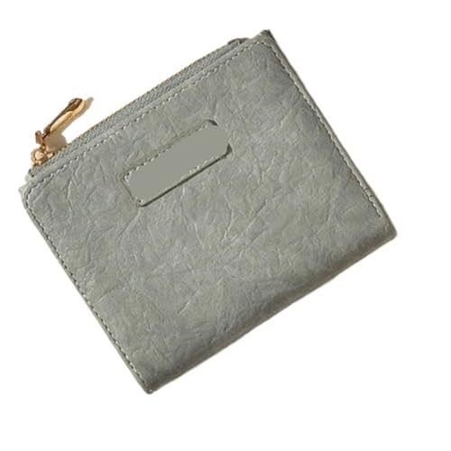 WUYXTO Frauen Retro PU Leder Kurze Brieftasche Retro Münze Geld Tasche Große Kapazität Geldbörse Für Geldbeutel Damen(Grey) von WUYXTO