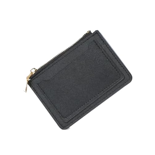 WUYXTO Geldbörse Damen Geldbörse Leder Reißverschluss Kleine Geldbörse Geldetui Münzbörse Clip Organizer Für Geldbeutel Damen(Black) von WUYXTO