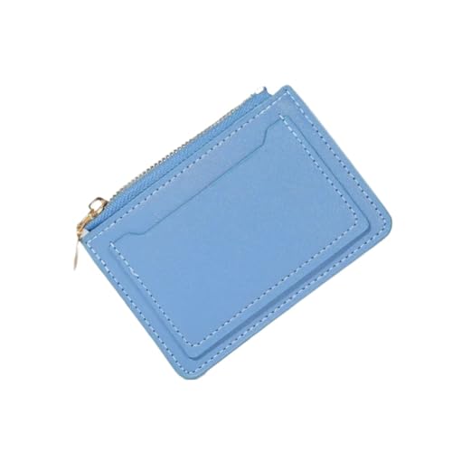 WUYXTO Geldbörse Damen Geldbörse Leder Reißverschluss Kleine Geldbörse Geldetui Münzbörse Clip Organizer Für Geldbeutel Damen(Blue) von WUYXTO