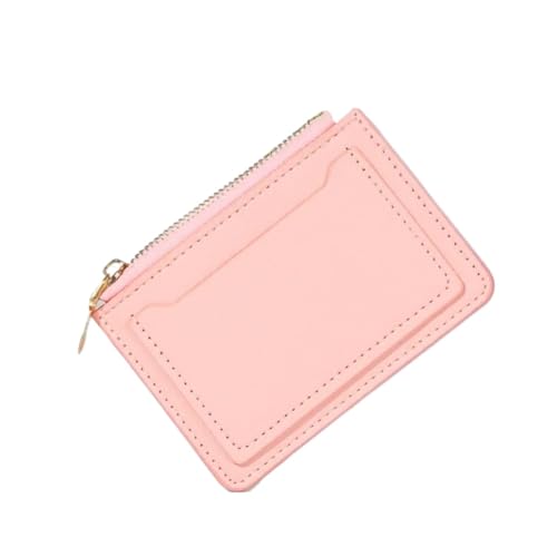 WUYXTO Geldbörse Damen Geldbörse Leder Reißverschluss Kleine Geldbörse Geldetui Münzbörse Clip Organizer Für Geldbeutel Damen(Pink) von WUYXTO