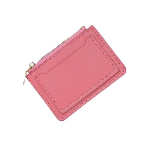 WUYXTO Geldbörse Damen Geldbörse Leder Reißverschluss Kleine Geldbörse Geldetui Münzbörse Clip Organizer Für Geldbeutel Damen(Red) von WUYXTO