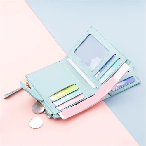 WUYXTO Geldbörse Kleine Frauen Brieftasche Weibliche for Mädchen Dame Geld Tasche Karteninhaber Visitenkartenhalter Für Geldbeutel Damen(Black) von WUYXTO