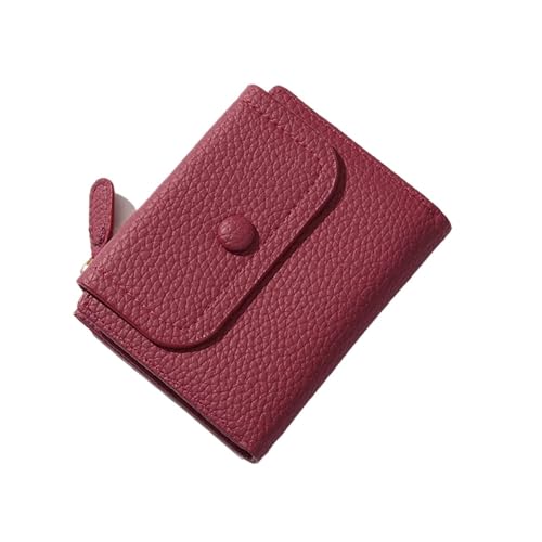 WUYXTO Kleine PU Leder Frauen Brieftasche Dame Geldbörse Tasche Weibliche Mädchen Frauen Geldbörse Für Geldbeutel Damen(Red) von WUYXTO