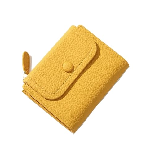 WUYXTO Kleine PU Leder Frauen Brieftasche Dame Geldbörse Tasche Weibliche Mädchen Frauen Geldbörse Für Geldbeutel Damen(Yellow) von WUYXTO