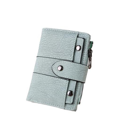 WUYXTO Retro-Damen-Geldbörse, Kurze Geldbörse, Geldbörse, Handtasche, Geldbörsen for Damen, kleine Geldbörsen, Kartenetui Für Geldbeutel Damen(Green) von WUYXTO