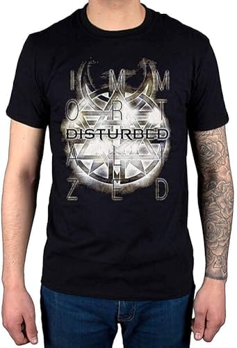 Disturbed Symbol T Shirt Asylum Sickness Immortalized Up Yer Military Vultures Black Hemden(X-Large) von WUZ9MIMI