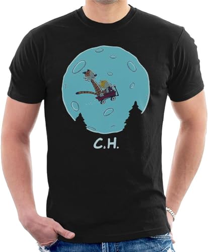 Flying Wagon CH ET Calvin and Hobbes Men's T-Shirt Hemden(Medium) von WUZ9MIMI