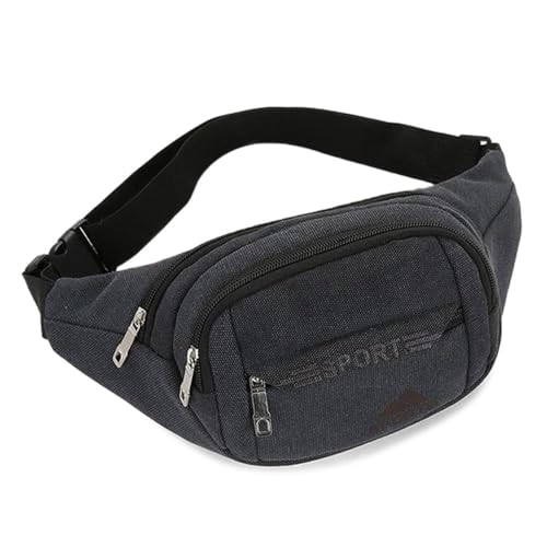 4 Taschen Canvas Hüfttasche für Herren mit mehreren Taschen Große Kapazität Brust Schultertasche Bauchtasche für Sport Reisen Wandern Radfahren von WUZIA
