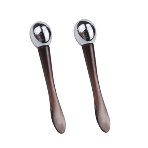 Augencreme-Applikator, braune ABS-Zinklegierung, Massage-Roller, doppelseitiger Lotion-Stick, Hautpflege-Werkzeuge für Frauen, 2 Stück von WUZIA