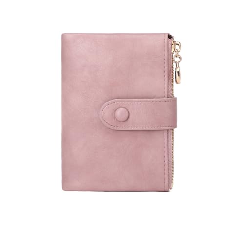 Damen Geldbörse PU Kleine Geldbörse Bifold Compact Geldbörse Kreditkartenetui mit Kartenfächern und Reißverschluss Münzfach von WUZIA
