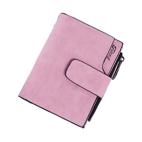 Kleine Geldbörse für Damen, PU-Geldbörse mit Münzfach mit Reißverschluss, kompakte Geldbörse mit mehreren Kartenfächern und Fach von WUZIA