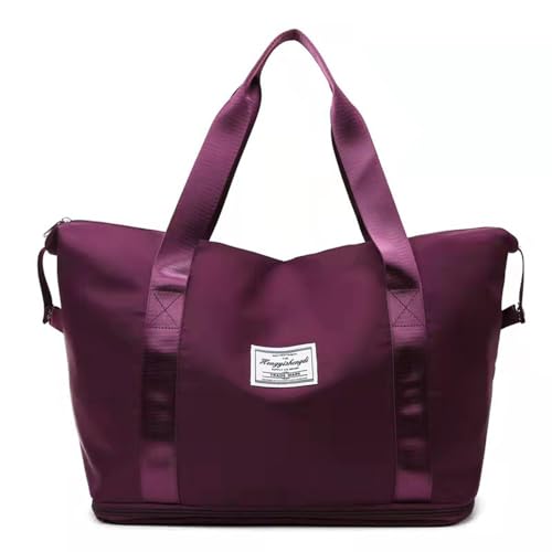 Frauen Reise Duffel Tasche,Sport Tote Gym Tasche,Schulter Weekender Übernachtung Tasche, Rot/Ausflug, einfarbig (Getaway Solids), modisch von WVMKOR