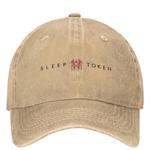 Baseballmütze Unisex und modisch Rock Band Sleep Toke Nowhere to Go Black s Distressed Denim Caps Hut Outdoor Reise Snapback Cap Sport Outdoor-Geschenke von WVVCXCC
