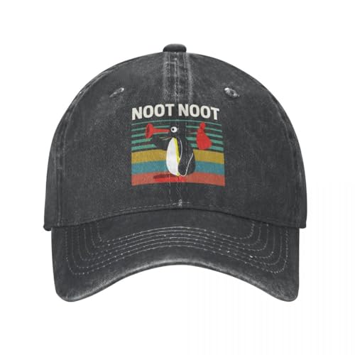 Unisex und modisch Noot Noot Pinguin Lustige Cartoon Unisex Baseballmütze Distressed Washed Hats Cap Casual Outdoor Aktivitäten Snapback Hut Sport Outdoor-Geschenke von WVVCXCC
