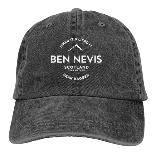 WVVCXCC Baseballkappe Unisex und modisch Gewaschene Herren Baseballkappe Ben Nevis Peak Bagging Trucker Snapback Cowboy Caps Papa Hut Mountain Climber Golfhüte Sport Outdoor-Geschenke von WVVCXCC