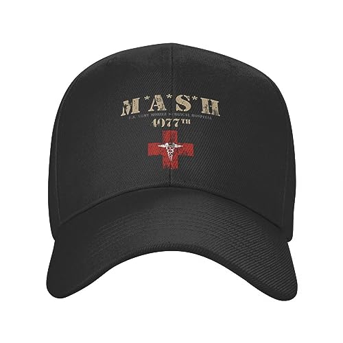 WVVCXCC Baseballkappe Unisex und modische TV-Show Mash 4077 Logo Baseballkappe Sport Frauen Männer Verstellbare Dad-Mütze Frühling Snapback Hüte Sport Outdoor-Geschenke von WVVCXCC