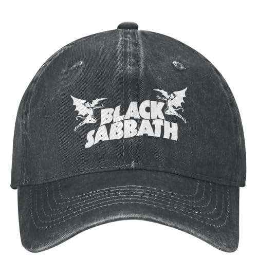 WVVCXCC Baseballmütze Unisex und modisches Band Black Sabbathe s Accessoires für Männer Frauen Casual Distressed Washed Hüte Papa Hut Verstellbare Sport Outdoor-Geschenke von WVVCXCC