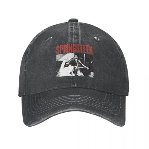 WVVCXCC Unisex und modisch Bruce The E Street Band Springsteen Thunder Road Baseballmützen Distressed Washed Hats Cap Outdoor Verstellbare Passform Snapback Cap Sport Outdoor-Geschenke von WVVCXCC