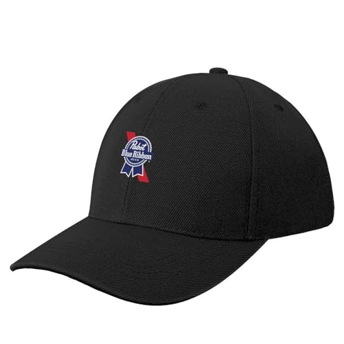 WVVCXCC modische und Unisex Pabst Blue Ribbon Bier Baseball Cap schwarz In Hut Damen Herren Sport Outdoor Geschenke von WVVCXCC