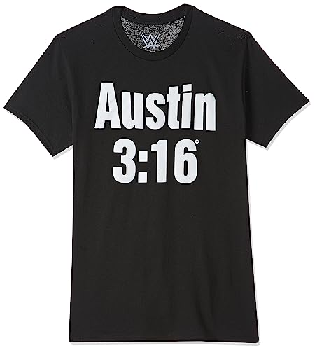 WWE Herren Austin 316 T-Shirt, Schwarz/Totenkopf, Klein von WWE