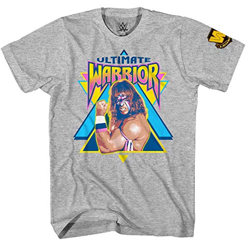 WWE Herren ULT Warrior Triangle T-Shirt, grau meliert, Groß von WWE