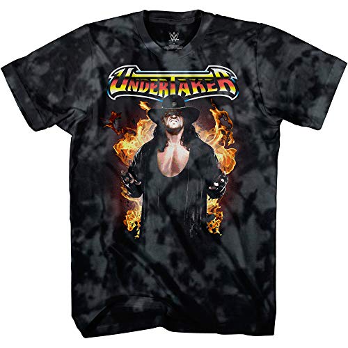 WWE The Undertaker Fire Shirt – Lord of Darkness – World Wrestling Champion T-Shirt (Black Wash, Größe M), Schwarze Waschung, Mittel von WWE