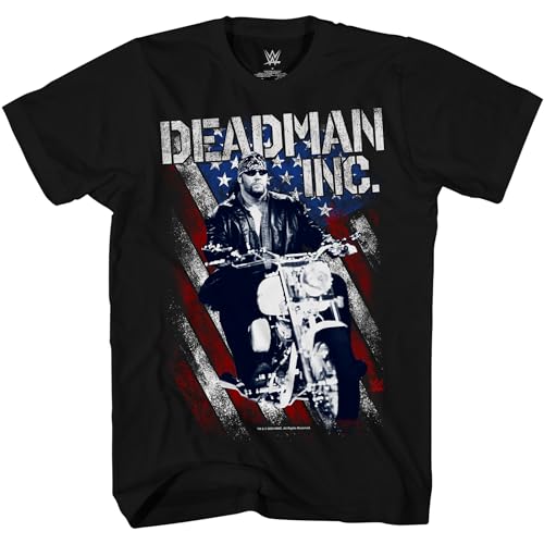 WWE Undertaker Deadman Inc American Adult T-Shirt, Schwarz, Klein von WWE