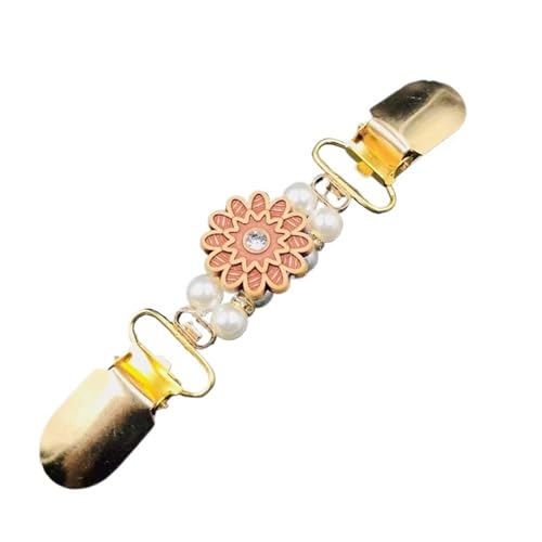 Schal Strickjacken Clips 2 stücke Schöne Strickjacke Clip for Frauen Pullover Schal Schal Clip Mini Kristall Gürtel for Kleid Bluse Zeitraffer Verschluss for Jacken(Flower) von WWPMNQD