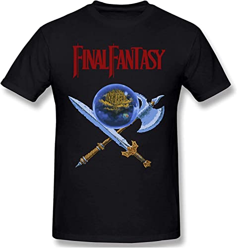 Fi-Nal Fant-Asy Men's Round Neck T-Shirt Short Sleeve Top Pure Cotton T-Shirt Pullover Hemden(Large) von WWQEDSFTY