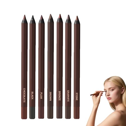 24 Hr Waterproof Eyeliner Duo Sharpenable Eye Pencil,Glatt Pflaumen Eyeliner Langanhaltender,Eyeliners Wasserdichtes Bleistift,Kein Verschmieren Einfach Zu Färben (7pcs) von WWWSENSEN