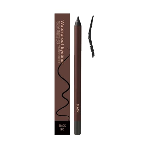 24 Hr Waterproof Eyeliner Duo Sharpenable Eye Pencil,Glatt Pflaumen Eyeliner Langanhaltender,Eyeliners Wasserdichtes Bleistift,Kein Verschmieren Einfach Zu Färben (Black) von WWWSENSEN